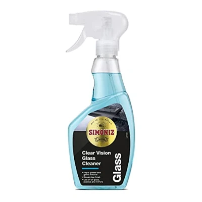 Image of Simoniz Clear Vision Car Glass Cleaner Spray, Window For &amp; Streak Free Windows, Essential Cleaning Products, Rapid Action Windscreen Better Visibility, 500ml