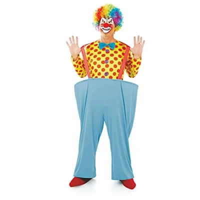 Image of Adults Clown Costume Mens Novelty Funny Joker Fancy Dress Outfit, Circus Clown, L