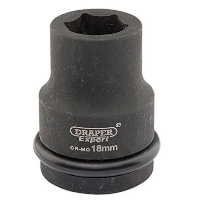 Image of Draper Expert HI TORQ� 6 Point Impact Socket, 3/4&quot; Sq. Dr., 18mm