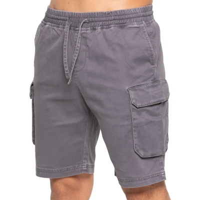 Image of 989Zé ENZO Mens Shorts Cargo Combat Casual Cotton Summer Stretch Regular Fit with Pockets EZS613 Grey S