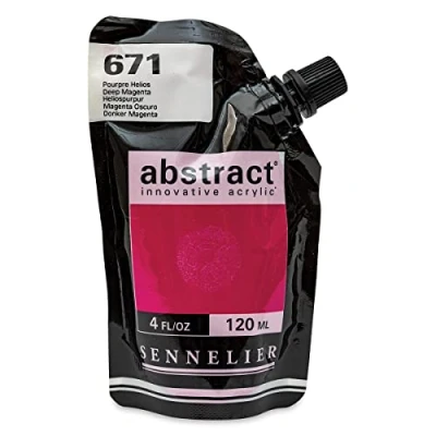 Image of Sennelier Abstract Innovative Acrylic Artist Paint Pouch 120ml (671 Deep Magenta)