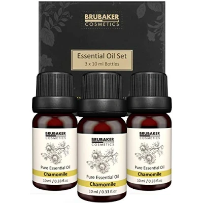 Image of BRUBAKER Cosmetics Set of 3 Chamomile Oil Calm, Harmony Essential Oils Aromatherapy Gift X 10 ML Natural &amp; Vegan