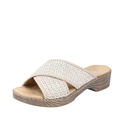 Image of Rieker Women&#039;s 62288 Mules, Beige, 7.5 UK