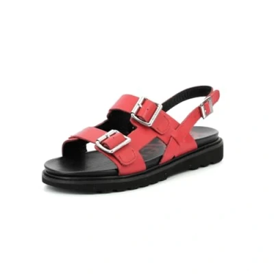 Image of KICKERS Women&#039;s Neosummer Flat Sandal, Red, 5.5 UK