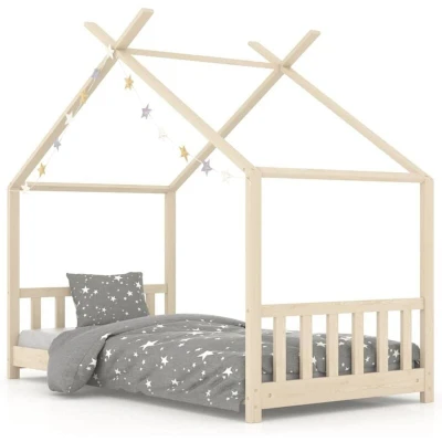 Image of vidaXL Kids Bed Frame Solid Pine Wood 80x160 cm