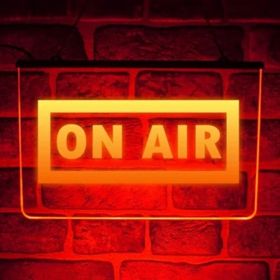 Image of On Air LED Neon Light Up Sign Hanging Wall Display for Music Recording Studio