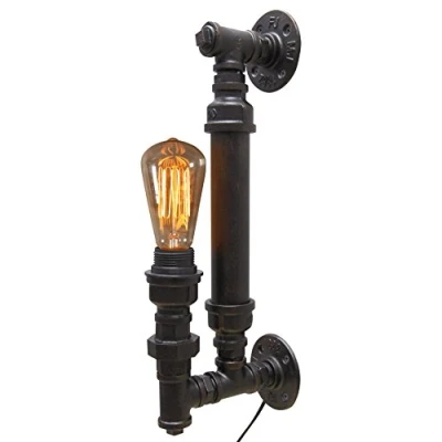Image of Long Life Lamp Company Vintage Industrial Rustic Water Pipe Wall Light Steampunk Up or Down M0030