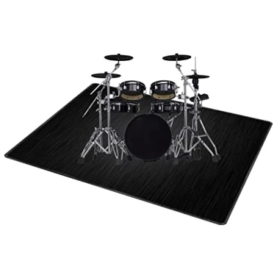 Image of QQDD Drum Carpet Non Slip Rug Mat Professional For Electronic Drums Bass Snare Racks Guitars Kit Etc Musical Instruments Soundproof (80CM 200CM)