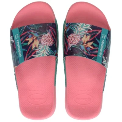 Image of Havaianas Unisex Slide Sandal, Pink Porcelain, 9/10 UK Wide