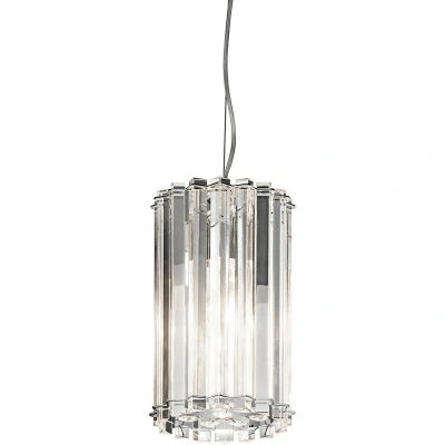Image of Crystal Skye 2 Light Round Mini Ceiling Pendant Chrome, Glass, G9