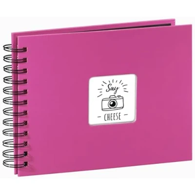 Image of Hama 113674 Fine Art Spiralbound Photo Album, 24 x 17cm, Pink, 50 Black Pages