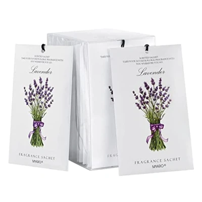 Image of MYARO 12 Packs Lavender Scented Sachets for Drawer and Closet Best Gift