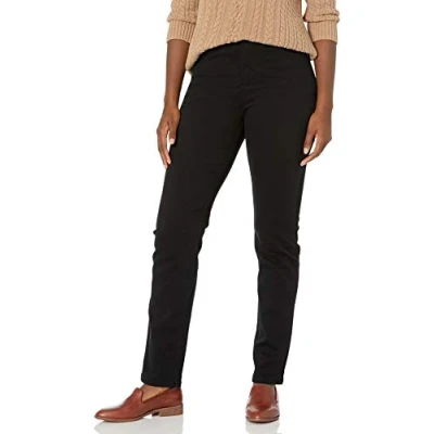 Image of Gloria Vanderbilt Women&#039;s Amanda Classic High Rise Tapered Jean Plus Size, Black, 22 Short