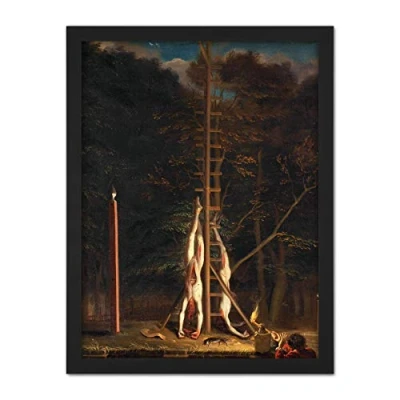 Image of Artery8 De Baen Corpses Of The Witt Brothers Painting Artwork Framed Wall Art Print 18X24 Inch