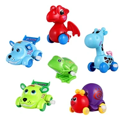 Image of TOYANDONA 9pcs Kids Clockwork Animal Wind Up Toys Cartoon Funny Educational Toy Party Favors Great Gift for Toddler Children Kids(Random style)