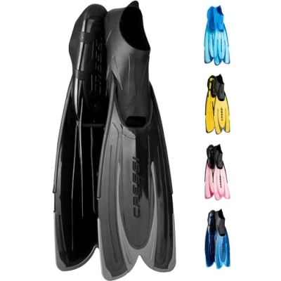 Image of Cressi Unisex&#039;s Diving Fins, Black, 5.5/6.5 (39/40) Agua