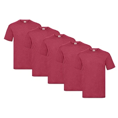 Image of Fruit of the Loom Screen Star Full Cut T Shirts Colour Set, Pack 5, XXL