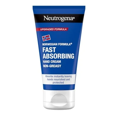 Image of Neutrogena Norwegian Formula Fast Absorbing Hand Cream (1x 75ml), Lightweight and Non Greasy for Dry Hands, Nourishing to Support Softer Skin, Suitable Sensitive Skin