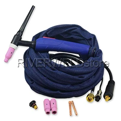 Image of RIVERWELD WP 17F 12R 150A Tig Welding Torch Complete with Flexible Head,Euro Style 3.8 Meters