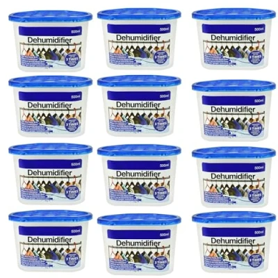 Image of Albert Austin 500ml Dehumidifier Absorber Box Interior Disposable Dehumidifiers For Moisture Trap Condensation Remover Dehumidifying Damp Crystals Home Office (12)