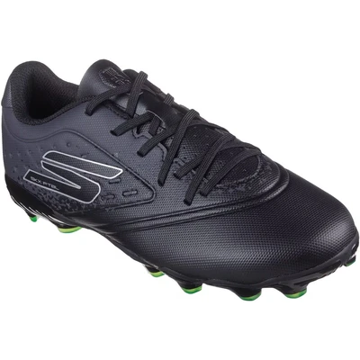 Image of Skechers Performance JR Youth FG Moulded stud football boots for kids, Size: 4, Black Synthetics