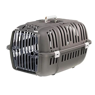 Image of Ferplast JET 20 Small Dog Transport Box, Transparent Door Shockproof, Ventilation Slots