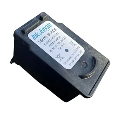 Image of Ink Jungle PG560XL Black Refilled Cartridge For Canon PIXMA TS5350i Inkjet Printer Replaces PG560