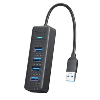 Image of PHIXERO USB Hub, 4 Port 3.0 Date Extension Hub Multi Fast Data Transfer for Laptop, Compatible with All Device