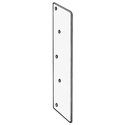 Image of KICKSTOP AT2 Large Anti Thrust Plate No Keyway Satin Silver