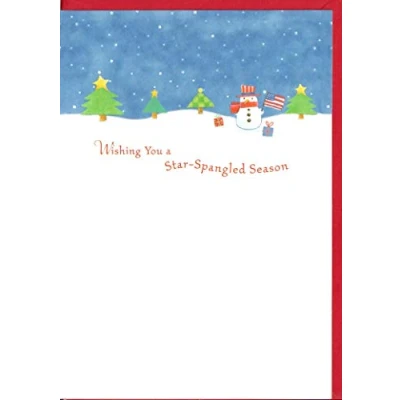 Image of Across The Miles to America Christmas Card XGE0354163 HALLMARK Small
