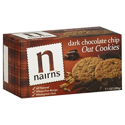 Image of Nairn&#039;s Dark Chocolate Oat Biscuits 201 g (Pack of 12)