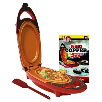 Image of High Street TV Red Copper 5 Minute Chef Omelette Pan Non Stick Omlette Maker Cooker That Will Cook Your Favourite Meals in Minutes or Less