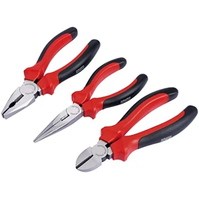 Image of Draper Plier Set With Soft Grip Handles, 160mm (3 Piece)