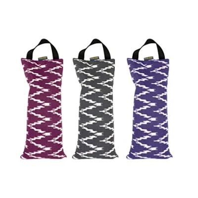 Image of Yoga Mad Shingle Sand Bag Cotton Cover 42cm x 18cm Durable Carry Handle Deepens Asanas &amp; Enhance Stretches