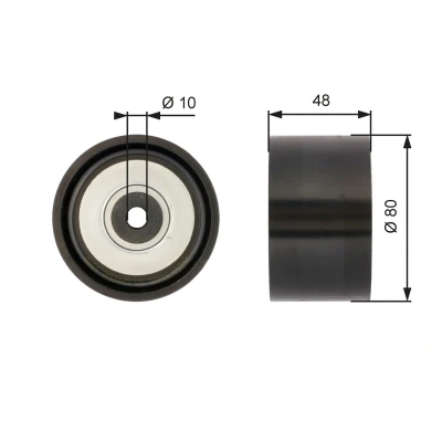 Image of 0005500833, 0005501633, 0005501733, 0005502333, 0005502433 Idler Pulley GATES T36259 Micro V ESTART