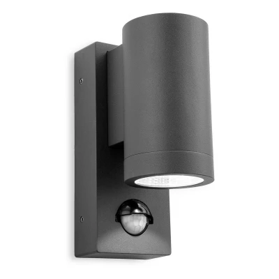 Image of Shelby LED 1 Light Single Outdoor Wall, PIR Graphite IP65