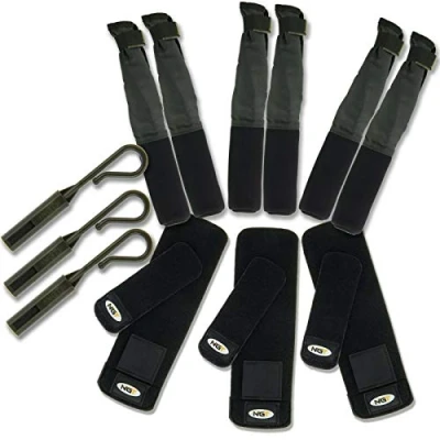Image of DNA LEISURE 3x All Fishing Rod Tip &amp; Butt Protectors + Bands with Lead pouch and Hook Safe