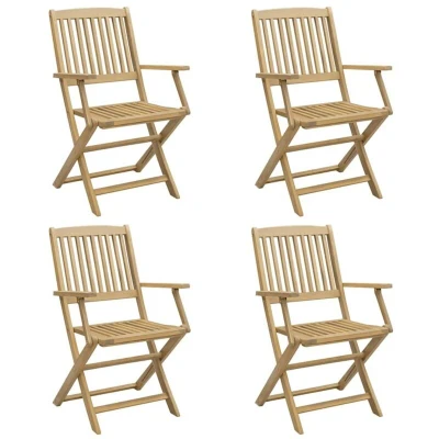 Image of vidaXL Folding Garden Chairs 4 pcs 57.5x54.5x90 cm Solid Wood Acacia