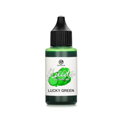 Image of Octopus 30ml Fluids Alcohol Ink LUCKY green for fluid art and resin,