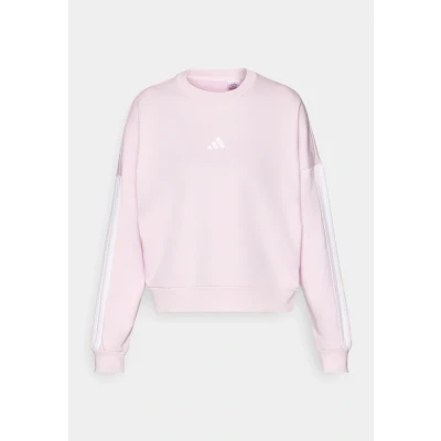 Image of adidas Sportswear Essentials Stripes Sweatshirt, Women&#039;s, Size: XS, Glow blue/white