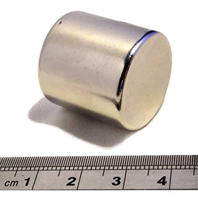Image of POWER MAGNET STORE 1&quot; Dia x Thick (25mm) Neodymium Neo Rod Magnet. Super Strong Pull approx 25Kg Disc Round