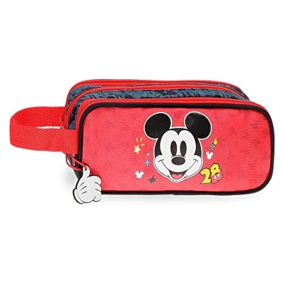 Image of Disney Mickey Get Moving Pencil case Triple Multicoloured 22 x 12 5 cm, Colourful,