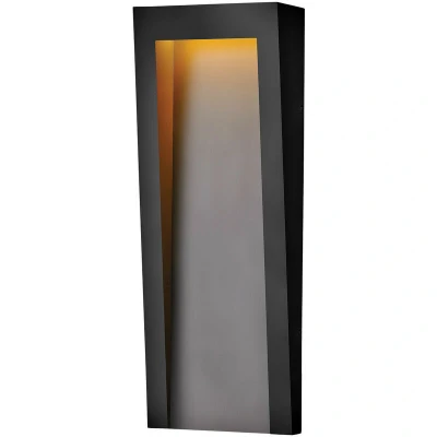 Image of Hinkley Taper Outdoor Recessed Wall Lamp Textured Black, 3000K, IP44
