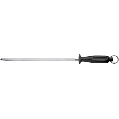 Image of Victorinox Oval Finecut Butcher Sharpening Steel, Black/Silver, 30 x 5 cm