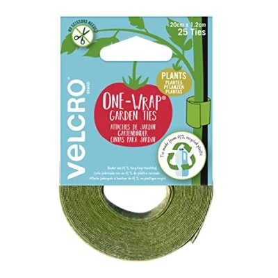 Image of Velcro One Wrap Plant Ties 20cm x 1.2cm, 25 Pre Cut