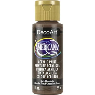 Image of DecoArt Americana Acrylic Multi Purpose Paint, Dark Chocolate,Brown,59 ml (Pack of 1)