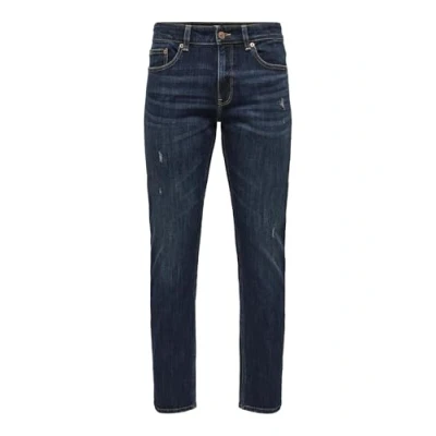 Image of ONLY &amp; SONS Men&#039;s Onsweft Reg Dbd 9839 Dcc DNM Vd Jeans, Dark Denim Blue, 32 W/32 L