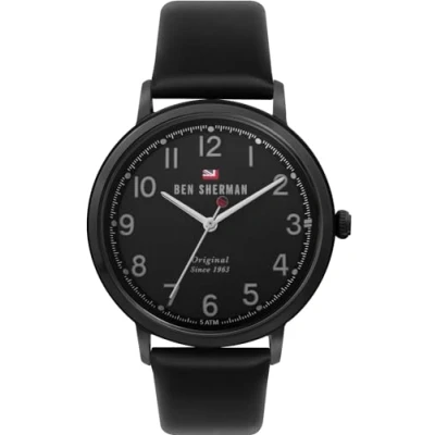 Image of Ben Sherman Mens Analogue Classic Quartz Watch with Leather Strap WBS113BB
