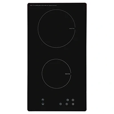 Image of SIA INDH30BL 30cm Black Domino 2 Zone Touch Control Electric Induction Hob