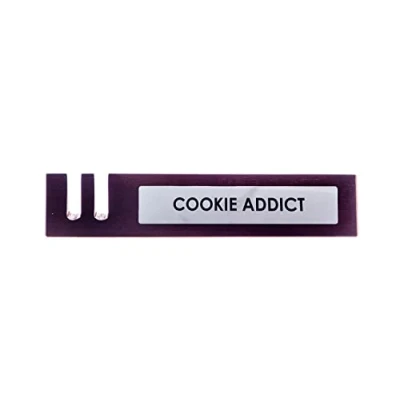Image of Boxer Gifts Addict&#039; Wooden Sign Fun Desk Accessory With Novelty Cookie Biscuit Holder Gift For Colleagues